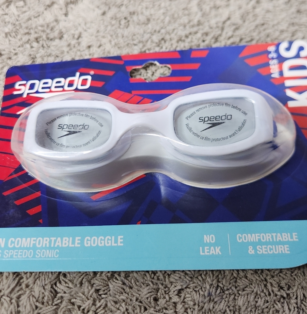 Speedo Kids White Sonic Swim Goggles Kids 3 To 6